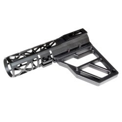 DB TAC Black Color Anodized Skeleton Fin Position Stock Clamp ,Skeletonized Pistol Arm Brace