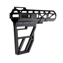 DB TAC Black Color Anodized Skeleton Fin Position Stock Clamp ,Skeletonized Pistol Arm Brace