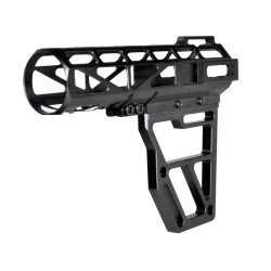 DB TAC Black Color Anodized Skeleton Fin Position Stock Clamp ,Skeletonized Pistol Arm Brace