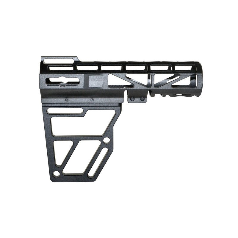 DB TAC Black Color Anodized Skeleton Fin Position Stock Clamp ,Skeletonized Pistol Arm Brace